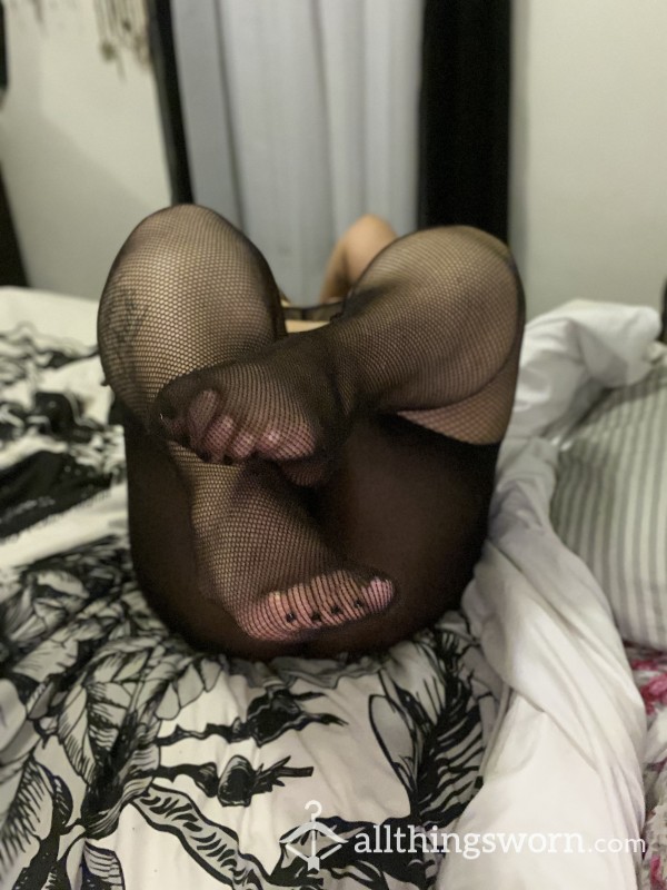 Worn Fishnet Pantyhose