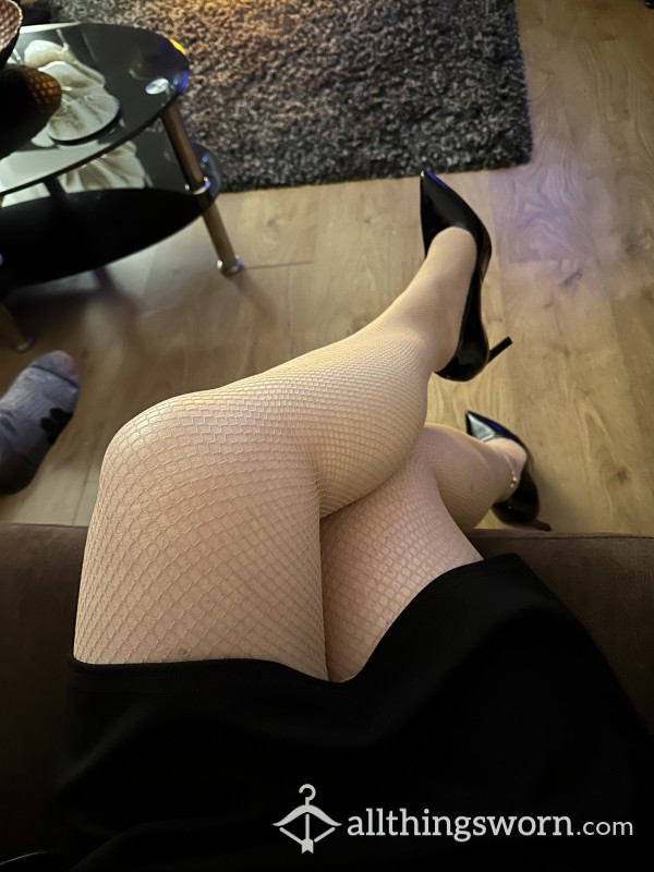 Worn Fishnet Tights 3 Day Wear