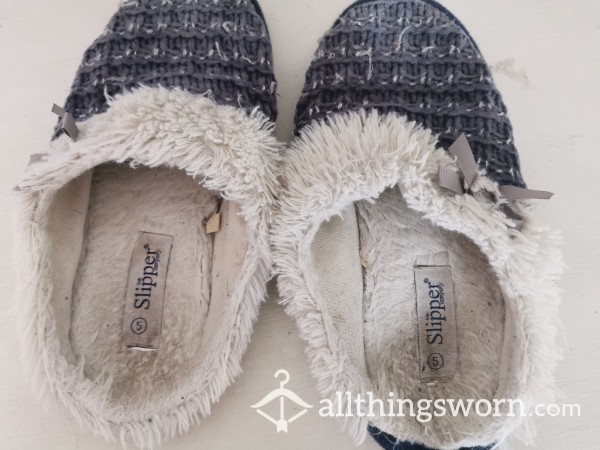 Worn Fluffy Slippers