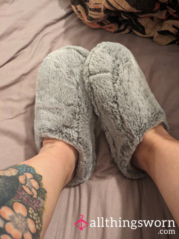 Worn Fluffy Slippers