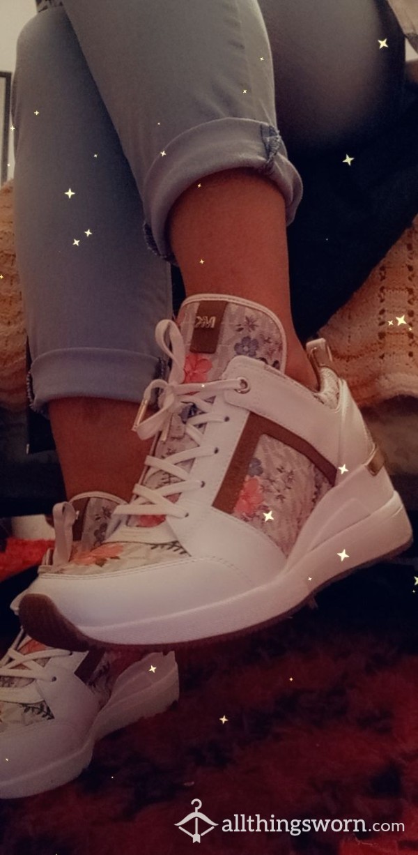 Worn MKORS WEDGE SNEAKERS