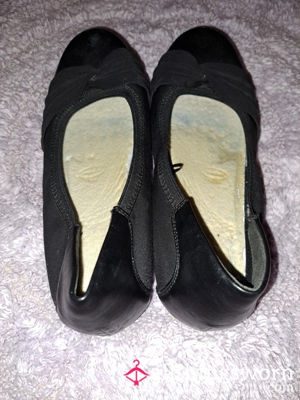 Worn-Out Black Flats