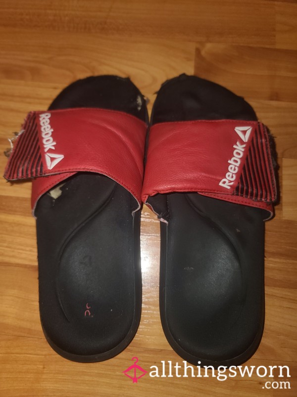 Worn Out Reebok Slides