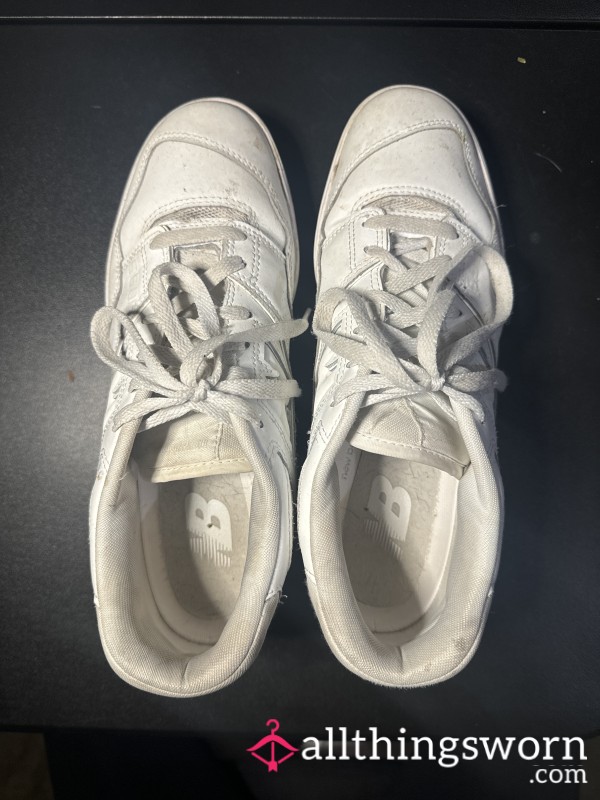 Worn Out, Very Smelly Stained White Sneakers