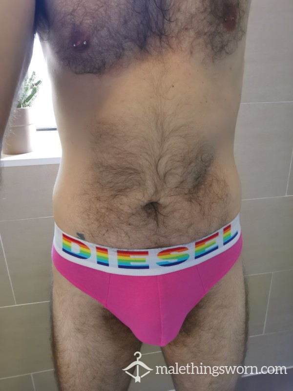 Worn Pink Diesel Pride Thong