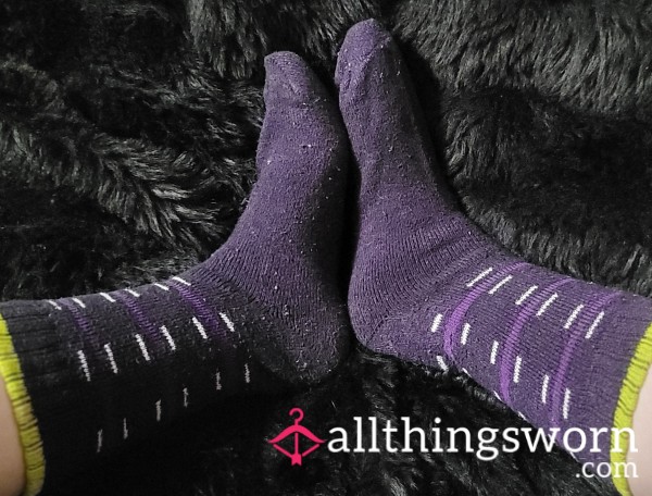 Old Worn Purple Boot Socks~