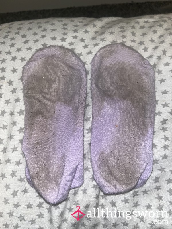 SOLD OTHERS AVAILABLE Worn Purple Dirty Socks