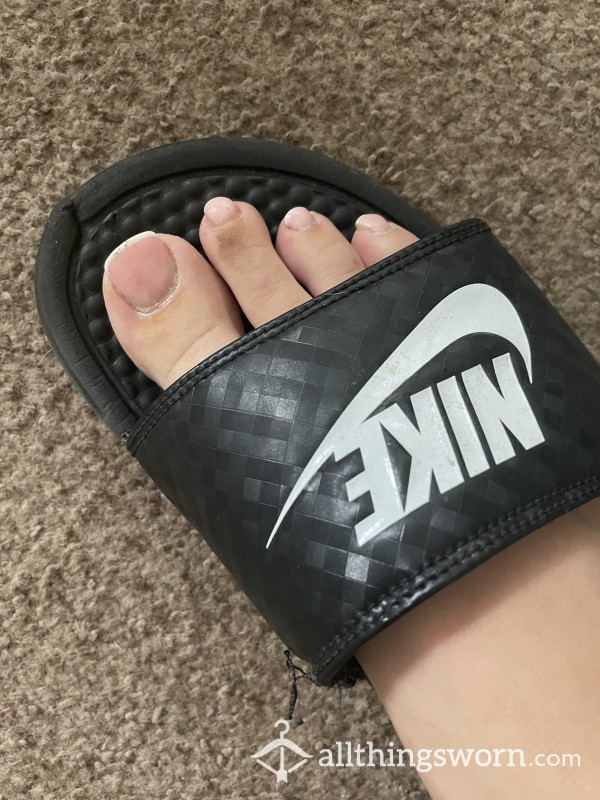 Worn Real Nike Sliders