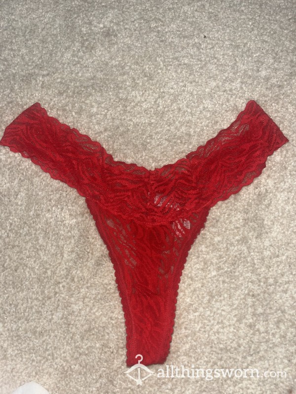 Worn Red Thong