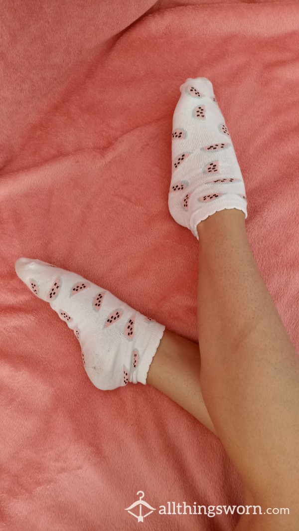 Worn Socks - Watermelon Print