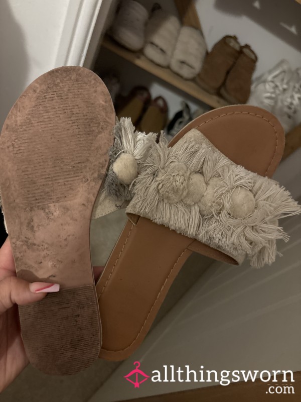 Worn Ta**el Sandals