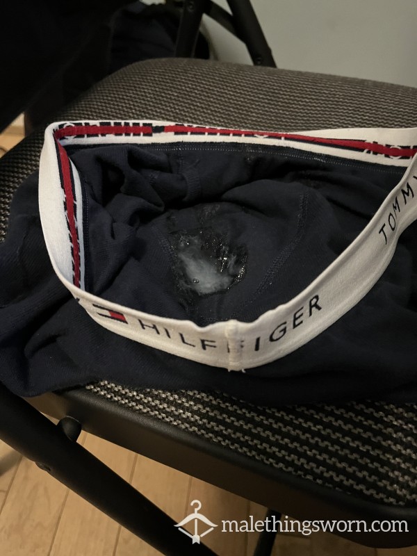 Worn Tommy Hilfiger Underwear With C*m Navy