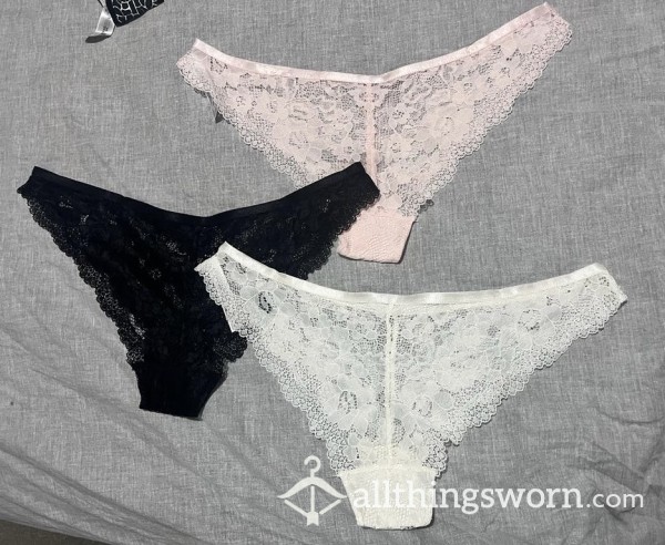 Worn Used Brazilian Lace Knickers