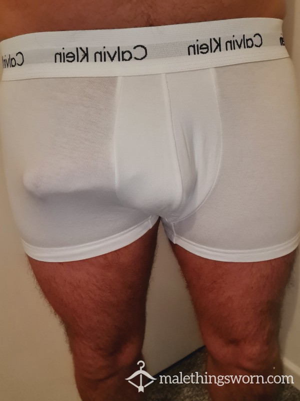 Used White Calvin Klein Trunks