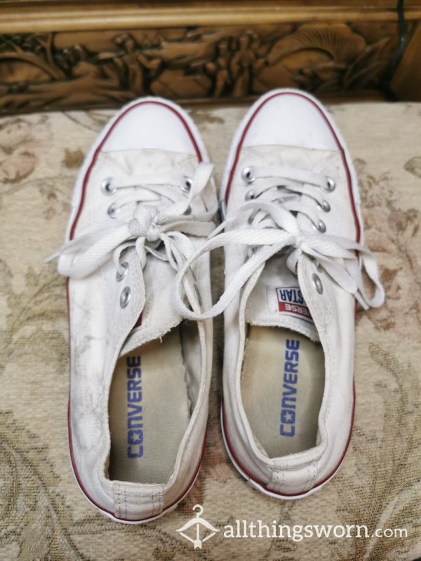 Worn White Converse