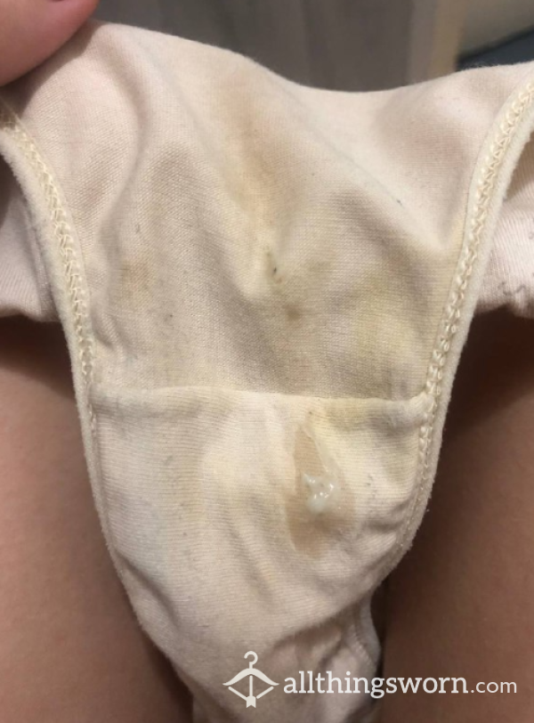 WORN WHITE PANTIES🤍