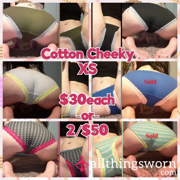 Worn XS Cotton Cheeky Panties