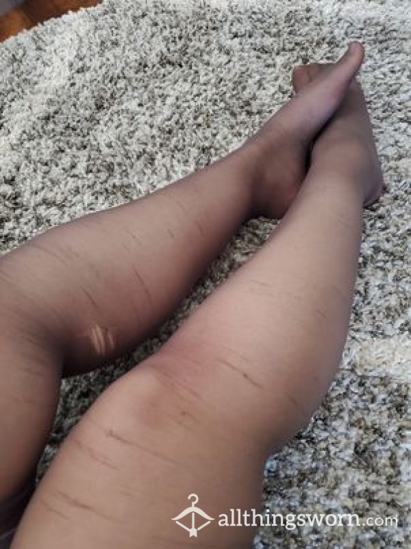 Worn/torn Grey Tights