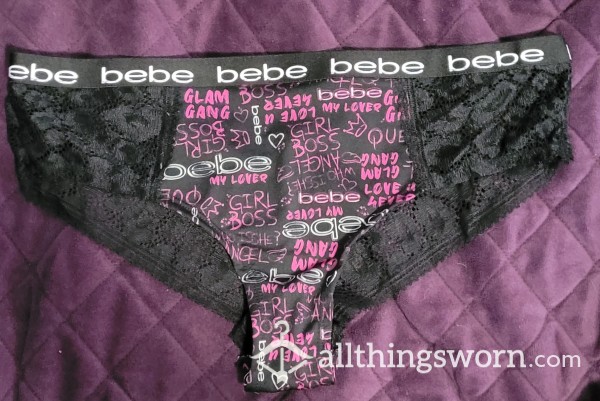 XL Bebe Brand Panties Black, Purple FREE Shipping In US