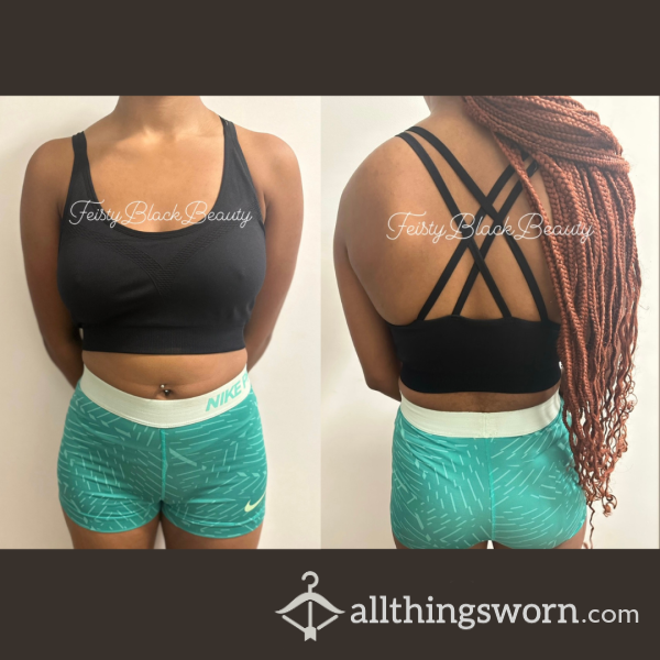 🧍🏽‍♀️ XL Black Sports Bra 🧍🏽‍♀️(Ebony, Hairy, Slim, Curvy, Gym, Bra, Sports Bra, Workout, Workout Bra, Sweaty, Domme, Goddess)