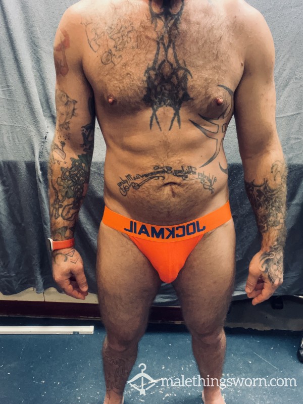 XL JockMail Jock Strap - Neon Orange