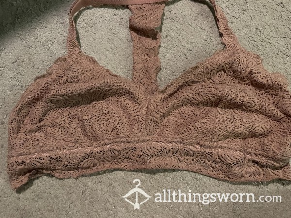 (XXL) Blush/Pink Lace T-back Bralette