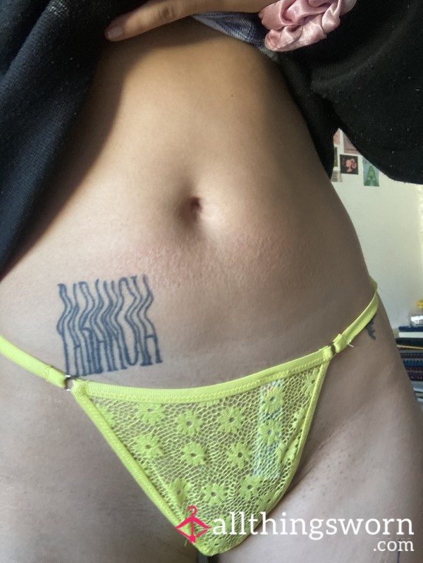 Yellow Pattern G String