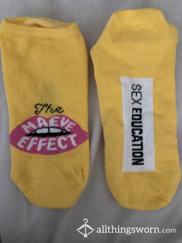 Yellow S** Education Sweaty Ankle Socks 😋