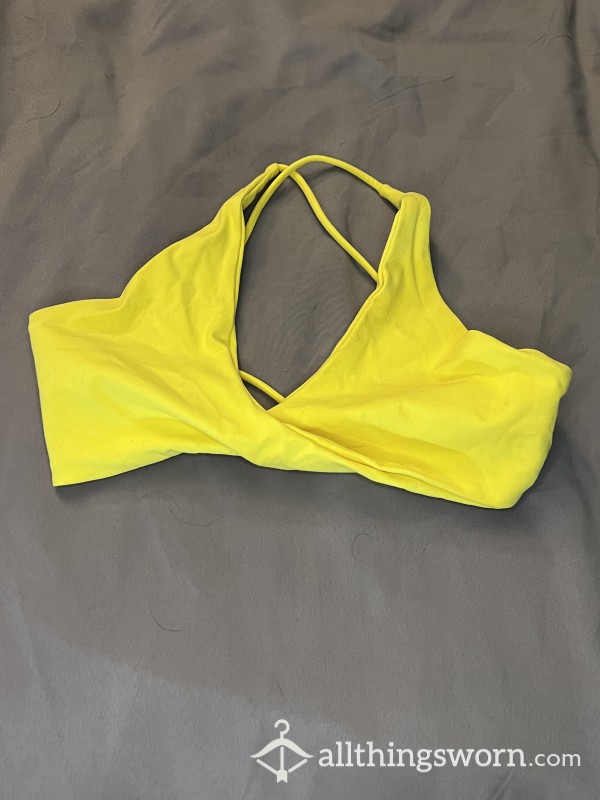 Yellow Twist Sports Bra Size XS