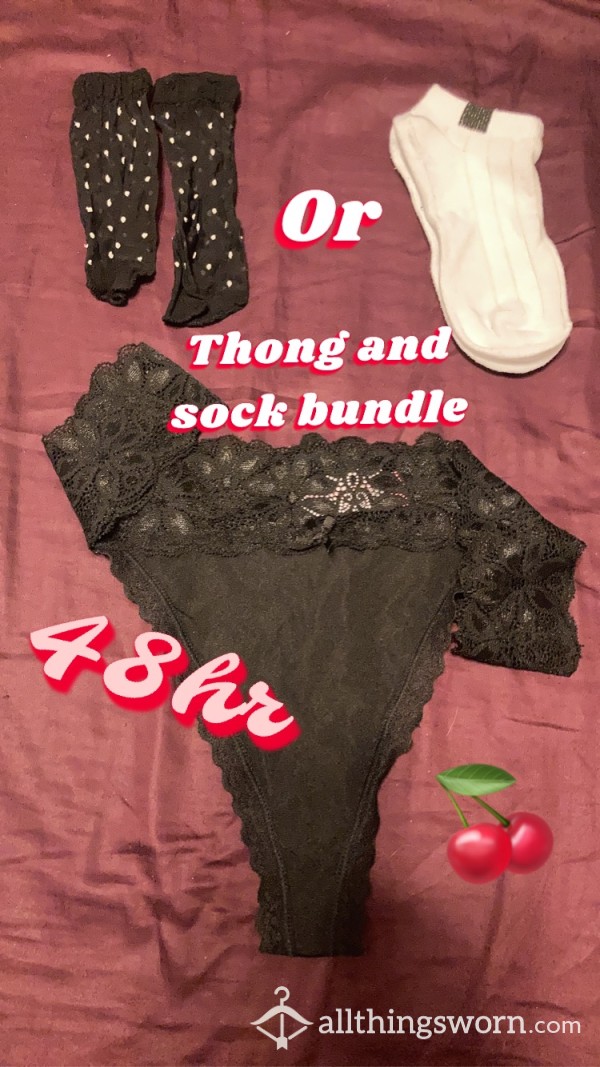 Yummy Thong And Sock Bundle