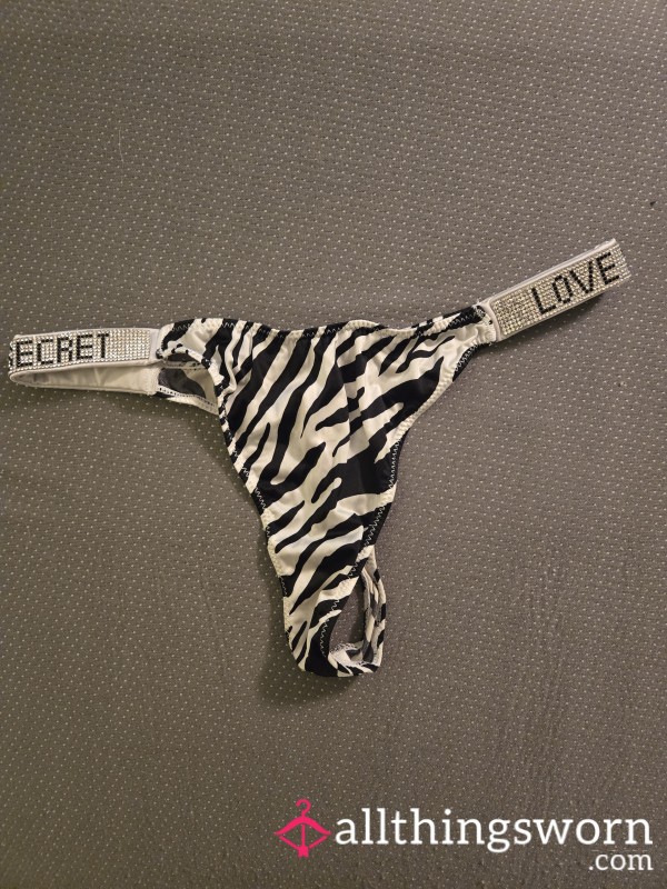 Zebra Print Satin Panties